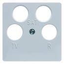 Berker S.1/B.3/B.7 Abdeckung Antennendose 4Loch polarwei§, matt 14841909