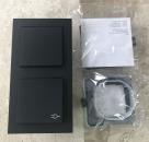 Gira E2 Schwarz Matt Schalter und Steckdose mit Klappdeckel und Rahmen IP44 Komplettset
