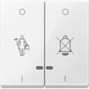 Merten Doppelwippe mit Kontrollfenster und Kennzeichnung für Hotelanwendungen, polarweiß glänzend, System M MEG3429-0319